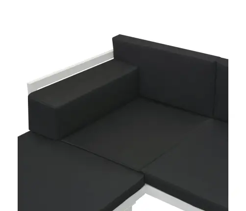 5-Osaline Aiamööblikomplekt, Textilene, Alumiinium, Must