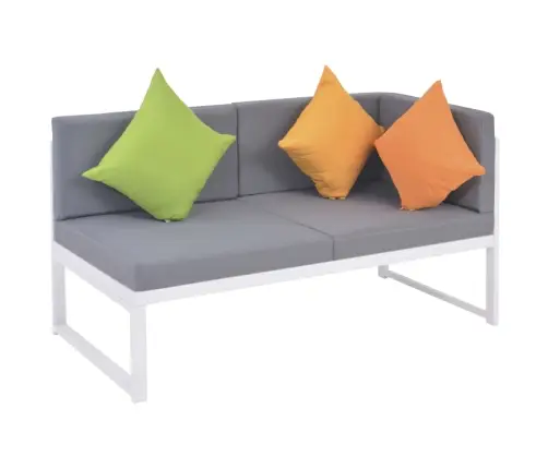 4-Daļīgs Dārza Atpūtas Mēbeļu Komplekts, Matrači, Alumīnijs,Wpc Vidaxl