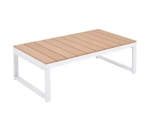 5-Daļīgs Dārza Atpūtas Mēbeļu Komplekts, Matrači, Alumīnijs,Wpc Vidaxl