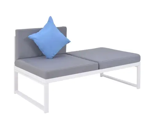 5-Daļīgs Dārza Atpūtas Mēbeļu Komplekts, Matrači, Alumīnijs,Wpc Vidaxl