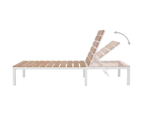 5-Daļīgs Dārza Atpūtas Mēbeļu Komplekts, Matrači, Alumīnijs,Wpc Vidaxl