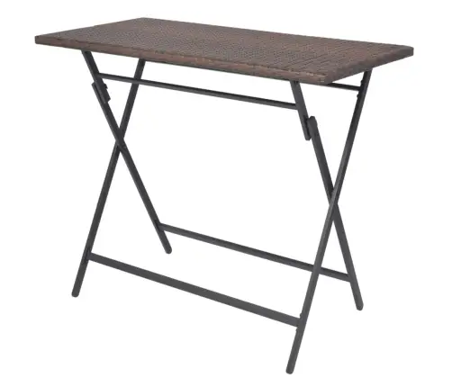 7-Osaline Aiamööblikomplekt, Teras, Polürotang, Pruun