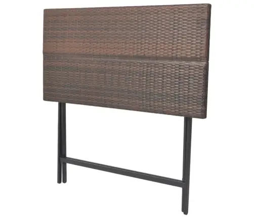 7-Osaline Aiamööblikomplekt, Teras, Polürotang, Pruun