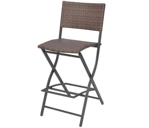 7-Osaline Aiamööblikomplekt, Teras, Polürotang, Pruun