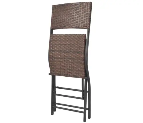 7-Osaline Aiamööblikomplekt, Teras, Polürotang, Pruun