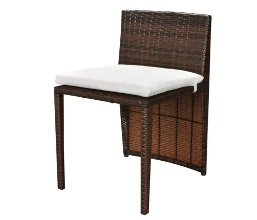 Bistro Baldų Komplektas Su Pagalvėmis, 3D., Rudas, Polirat.