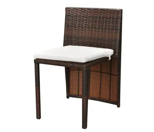 Bistro Baldų Komplektas Su Pagalvėmis, 3D., Rudas, Polirat.