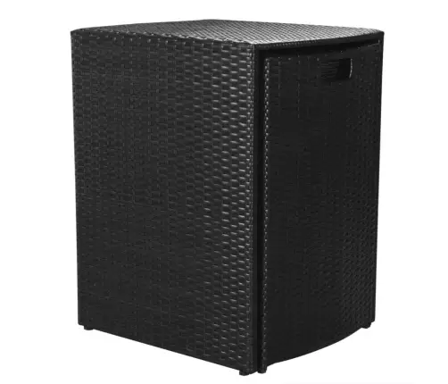 3-Daļīgs Bistro Mēbeļu Komplekts Ar Matračiem, Pe Pinums, Melns Vidaxl