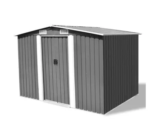 Sodo Sandėliukas, Pilkas, Metalas, 257X205X178 Cm