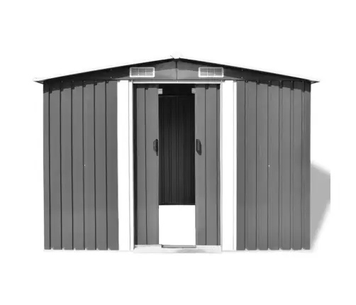 Sodo Sandėliukas, Pilkas, Metalas, 257X205X178 Cm