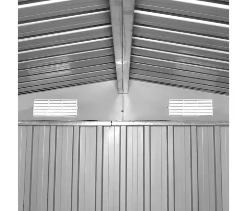 Sodo Sandėliukas, Pilkas, Metalas, 257X205X178 Cm