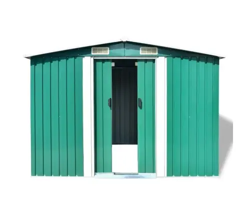 Sodo Sandėliukas, Žalias, Metalas, 257X205X178 Cm