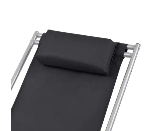 Atlošiami Gultai, 2 Vnt., Plienas, Juodos Spalvos