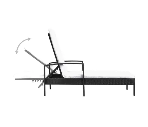Sauļošanās Zvilnis Ar Matraci, Melna Pe Rotangpalma Vidaxl Sauļošanās Zvilnis Ar Matraci, Melna Pe Rotangpalma Vidaxl
