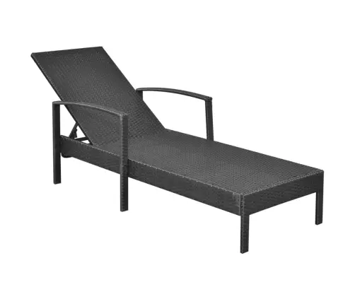 Sauļošanās Zvilnis Ar Matraci, Melna Pe Rotangpalma Vidaxl Sauļošanās Zvilnis Ar Matraci, Melna Pe Rotangpalma Vidaxl