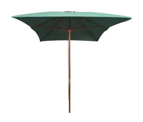 Saulessargs, 200X300 Cm, Koka Kāts, Zaļš Vidaxl