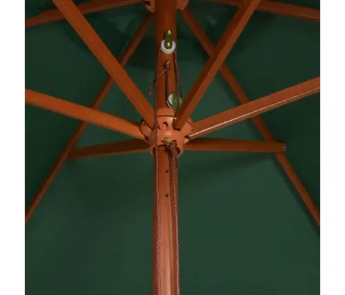 Saulessargs, 200X300 Cm, Koka Kāts, Zaļš Vidaxl