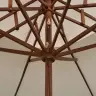 Skėtis Nuo Saulės, Kreminis Baltas, 270X270cm Medinis Kotas