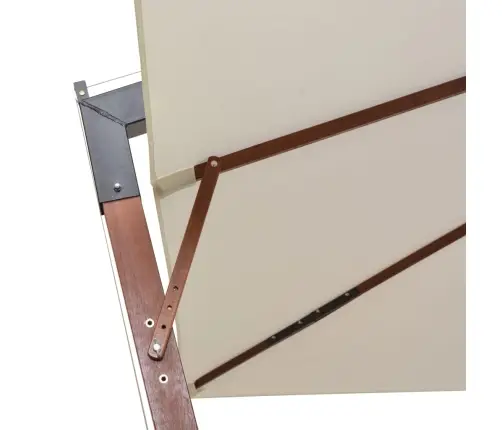 Saulessargs, Iekarams, 300X300 Cm, Koka Kāts, Balts Vidaxl Saulessargs, Iekarams, 300X300 Cm, Koka Kāts, Balts Vidaxl