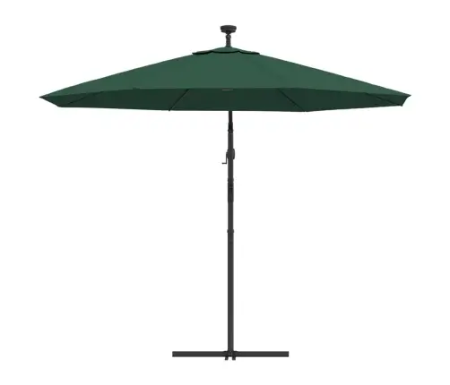 Pakabinamas Skėtis Su Led, Žalias, 300cm Metalinis Kotas