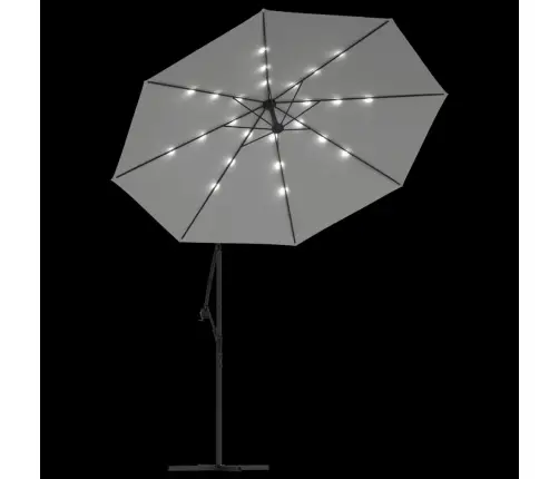 Saulessargs Ar Led, Iekarams, 300 Cm, Metāla Kāts, Smilškrāsā Vidaxl