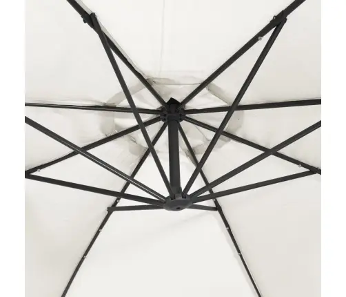 Saulessargs Ar Led, Iekarams, 300 Cm, Metāla Kāts, Smilškrāsā Vidaxl