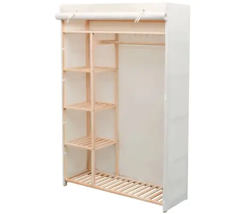 Drēbju Skapis, 110X40X170 Cm, Audums Un Priežkoks Vidaxl