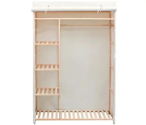 Drēbju Skapis, 110X40X170 Cm, Audums Un Priežkoks Vidaxl