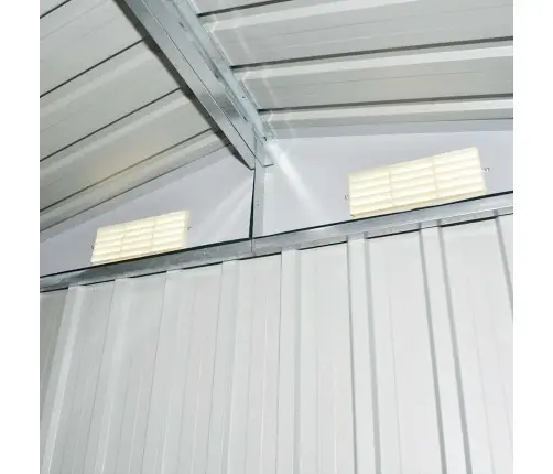 Dārza Šķūnis, Pelēks Metāls, 204X132X186 Cm Vidaxl