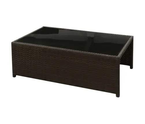 8-Daļīgs Dārza Mēbeļu Komplekts, Matrači, Pe Rotangpalma, Brūns Vidaxl