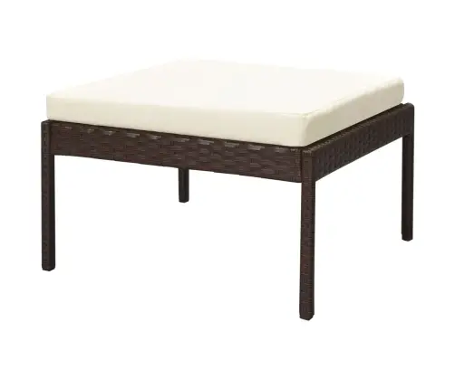 6-Daļīgs Dārza Atpūtas Mēbeļu Komplekts Ar Matračiem, Pe, Brūns Vidaxl