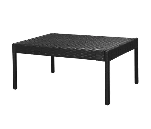 6-Daļīgs Dārza Atpūtas Mēbeļu Komplekts Ar Matračiem, Pe, Melns Vidaxl