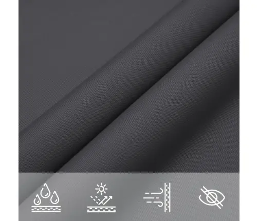Saulessargs, 2X2 M, Kvadrāts, Antracītpelēks Audums Vidaxl