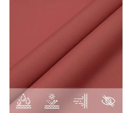 Saulessargs, 2X2 M, Kvadrātveida, Sarkanbrūns Oksforda Audums Vidaxl