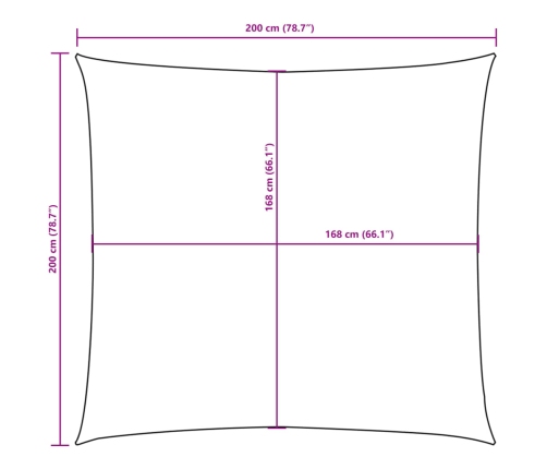 Saulessargs, 2X2 M, Kvadrātveida, Sarkanbrūns Oksforda Audums Vidaxl