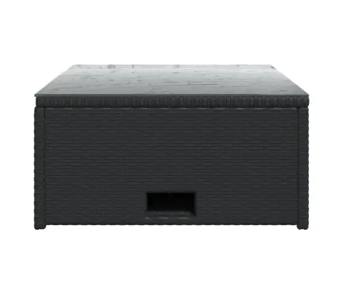 4-Osaline Aiamööblikomplekt Patjadega, Polürotang, Must