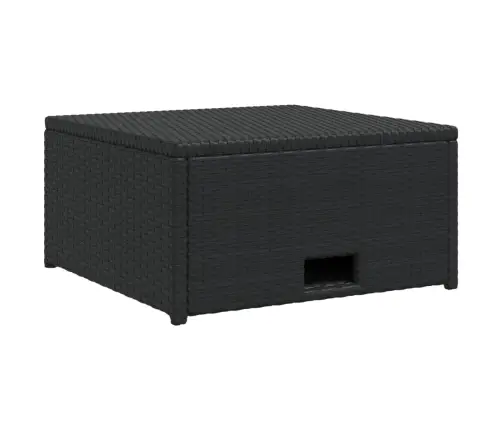 4-Osaline Aiamööblikomplekt Patjadega, Polürotang, Must