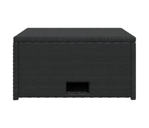 4-Osaline Aiamööblikomplekt Patjadega, Polürotang, Must