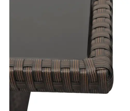 4-Daļīgs Dārza Atpūtas Mēbeļu Komplekts Ar Matračiem, Pe, Brūns Vidaxl