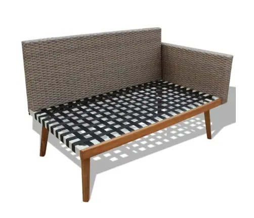 4-Daļīgs Dārza Atpūtas Mēbeļu Komplekts Ar Matračiem, Pelēks Pe Vidaxl