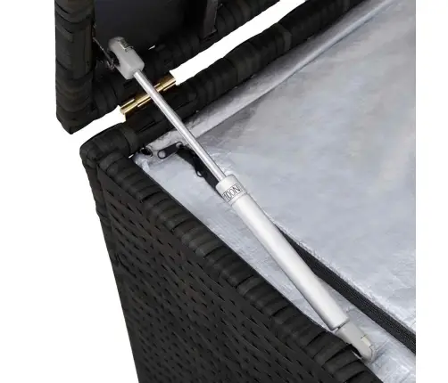 Dārza Uzglabāšanas Kaste, Melna, 150X50X60 Cm, Pe Rotangpalma Vidaxl