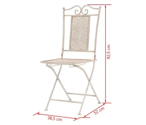 3-Osaline Bistrookomplekt Teras, Valge