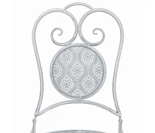 3-Daļīgs Bistro Mēbeļu Komplekts, Tērauds, Pelēkbalts Vidaxl