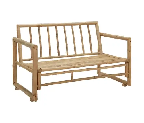 Divvietīgs Dārza Dīvāns Ar Matračiem, Bambuss Vidaxl