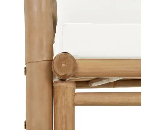 Divvietīgs Dārza Dīvāns Ar Matračiem, Bambuss Vidaxl