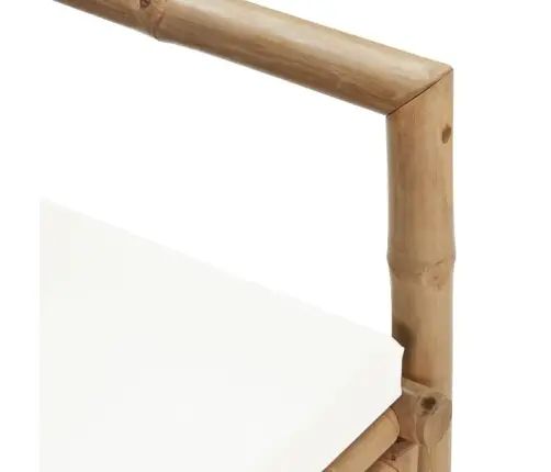 Divvietīgs Dārza Dīvāns Ar Matračiem, Bambuss Vidaxl