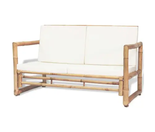 4-Daļīgs Dārza Atpūtas Mēbeļu Komplekts Ar Matračiem, Bambuss Vidaxl