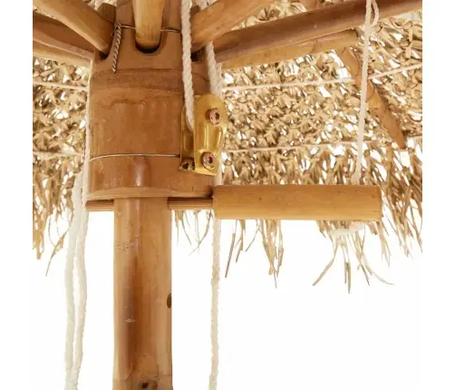 Bambusest Päikesevari Banaanilehtedest Katusega 210 Cm