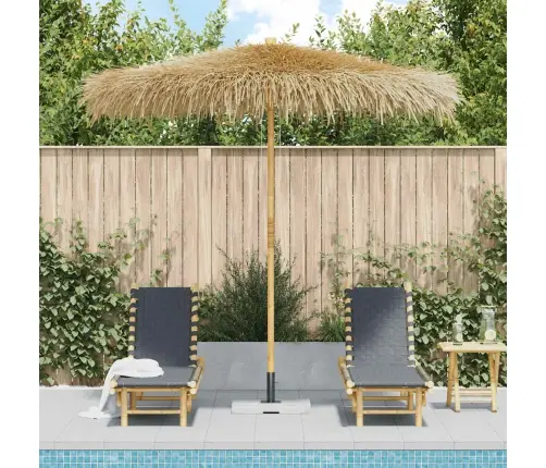 Bambusest Päikesevari Banaanilehtedest Katusega 210 Cm