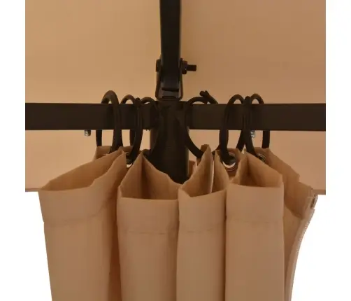 Dārza Nojume, Telts Ar Aizkariem, 360X265 Cm, Sešstūraina Vidaxl